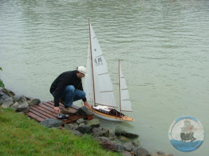 Burkhard mit seinem Segler